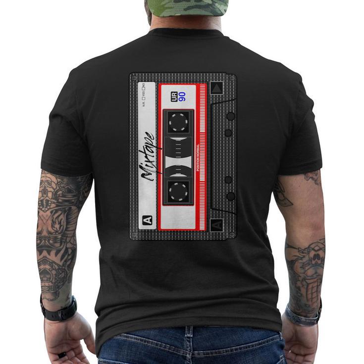 カセット テープ 音楽 ミックス オーディオ 90年代 パーティー 80年代 メンズTシャツ バックプリント