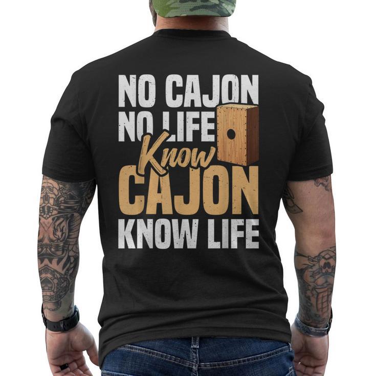 カホン奏者 カホン 音楽愛好家 人生を知る カチョン ペルーのカホン メンズTシャツ バックプリント