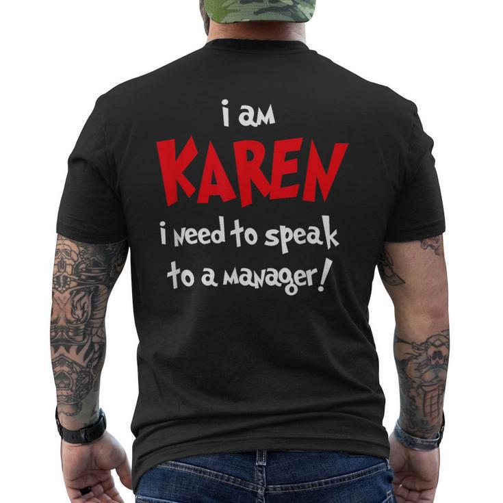 カレンハロウィンコスチューム-面白いと言ってマネージャーに話しかける メンズTシャツ バックプリント