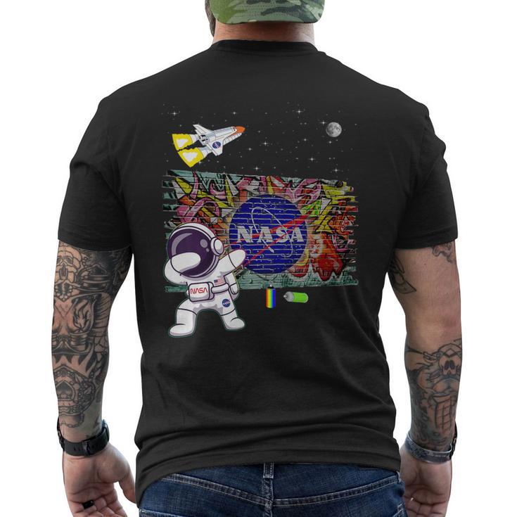 キッズ Nasaグラフィティアート宇宙飛行士キッドダビングスペースシャトルクール メンズTシャツ バックプリント