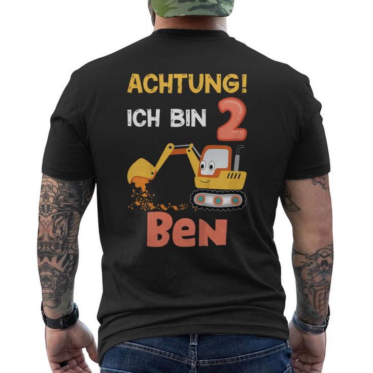 キッズ 男の子用名前入りディガーシャツ 2歳の誕生日 男の子 2歳 メンズTシャツ バックプリント