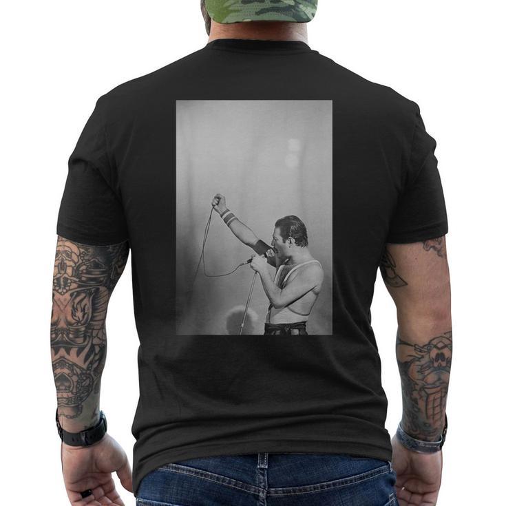 クイーン ザ ワークス ツアー フレディ マーキュリー ライブ 1984 メンズTシャツ バックプリント