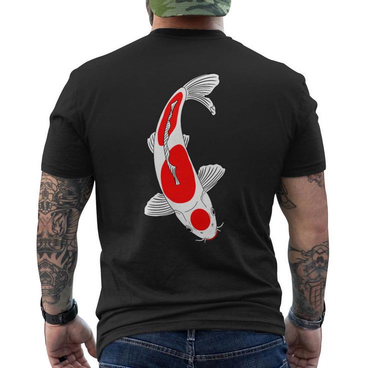 クハク 紅白鯉 メンズTシャツ バックプリント
