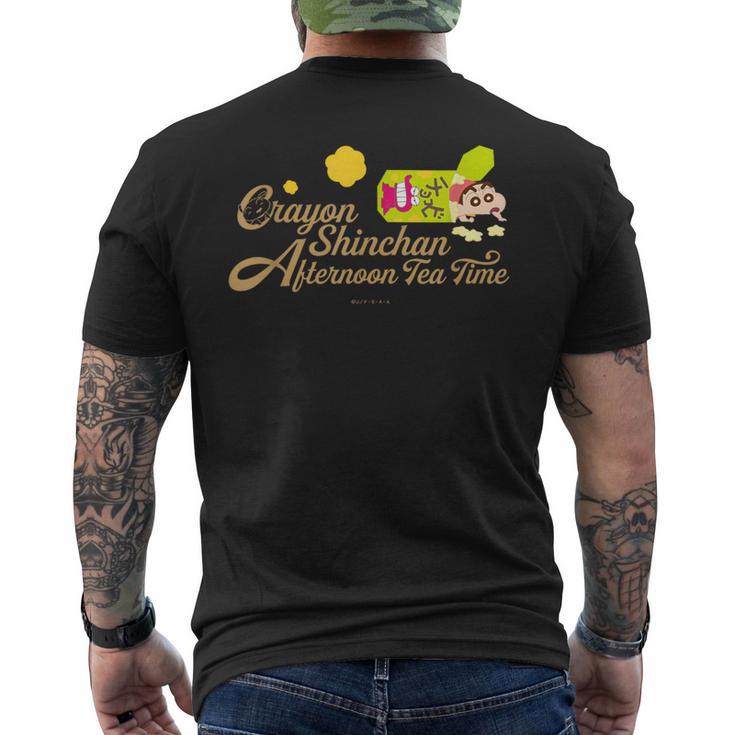 クレヨンしんちゃん チョコビとしんちゃんのティータイム メンズTシャツ バックプリント