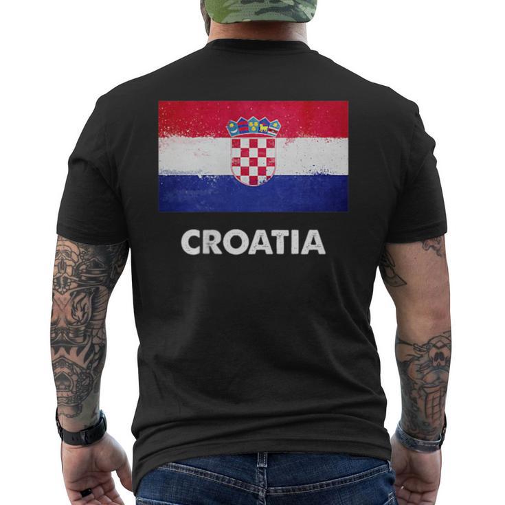 クロアチア国旗ジャージ メンズTシャツ バックプリント