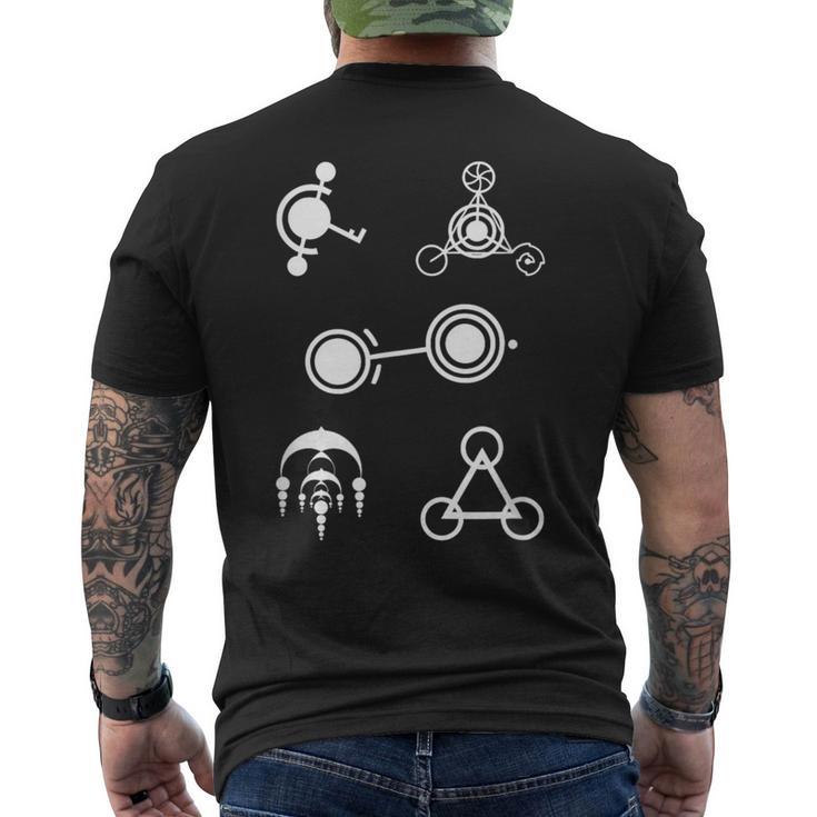 クロップサークルデザインミステリー メンズTシャツ バックプリント