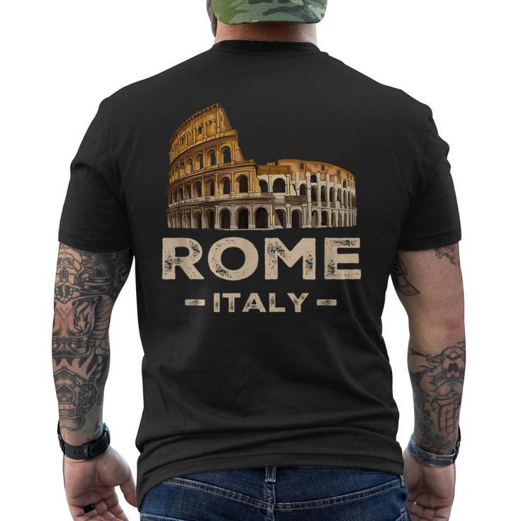 クール ヴィンテージ ローマ イタリア コロッセオ お土産 ローマ イタリア メンズTシャツ バックプリント