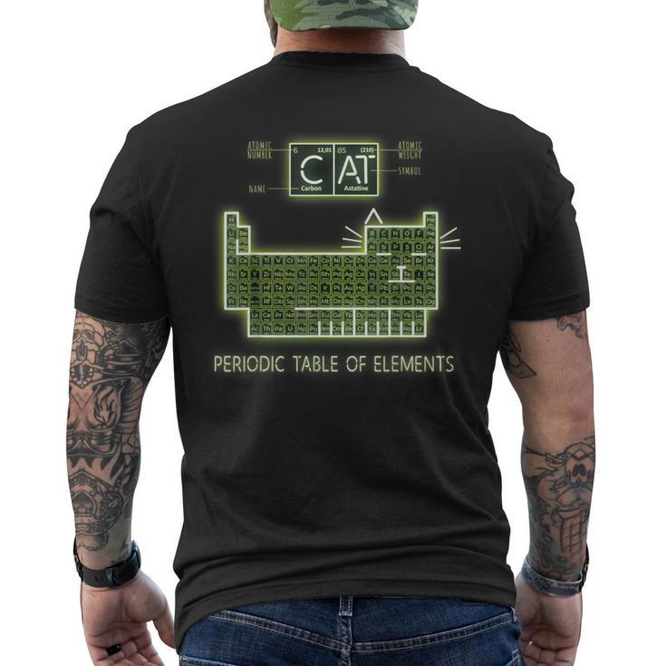 グリーンケミストリーキャット元素周期表 メンズTシャツ バックプリント