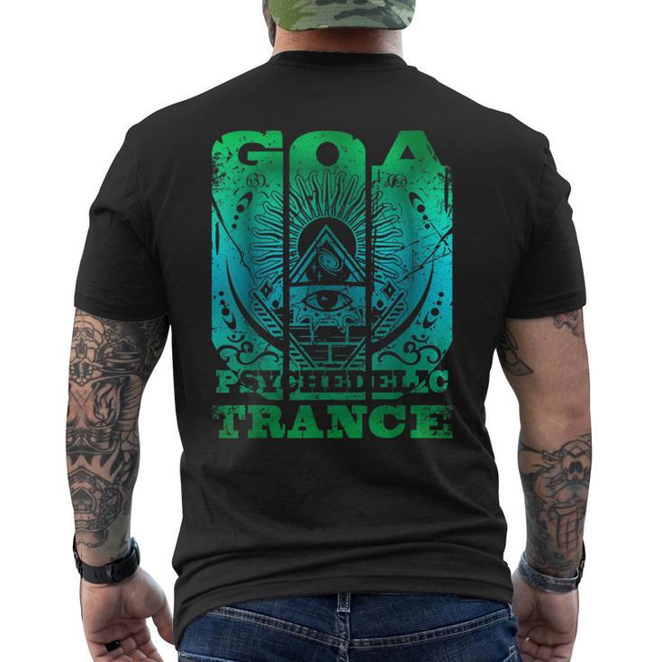 ゴア・サイケデリック・トランス-Om サイトランス レイバー メンズTシャツ バックプリント