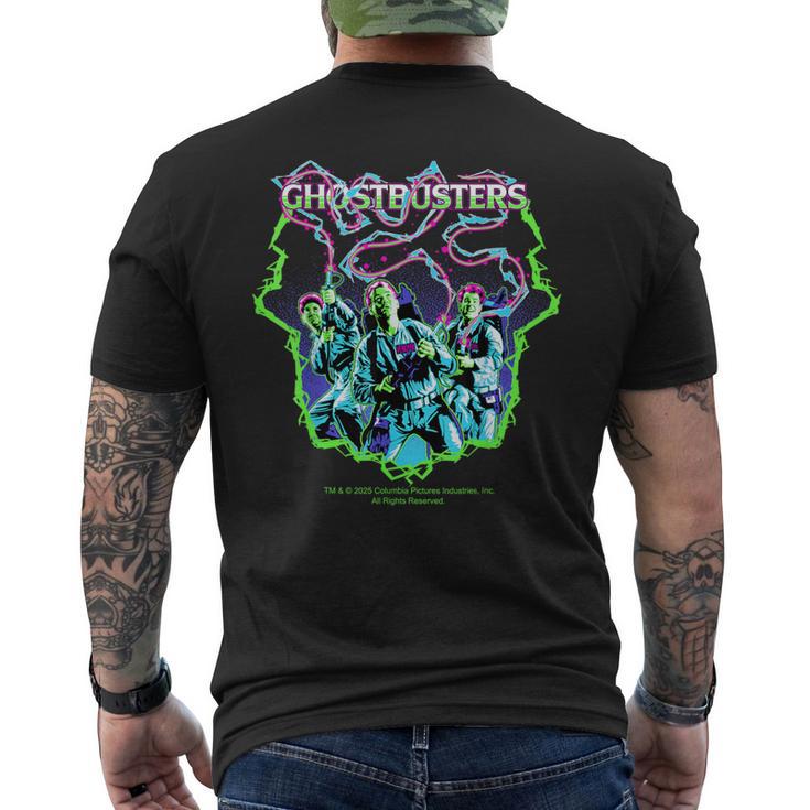 ゴーストバスターズ ハロウィン デザイン クラシック レトロ メンズTシャツ バックプリント