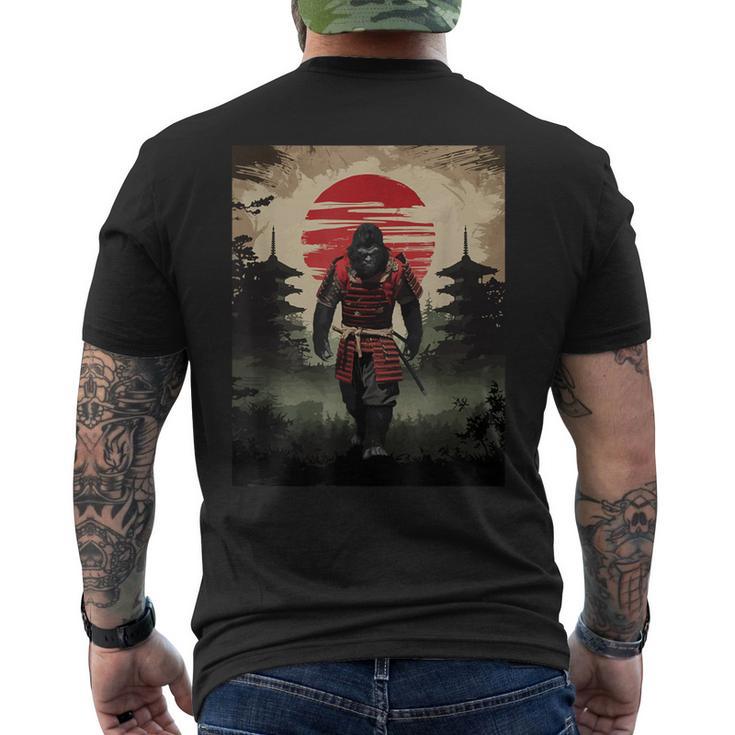 サムライ ビッグフット 日本のヴィンテージ 浮世絵 アート愛好家 メンズTシャツ バックプリント