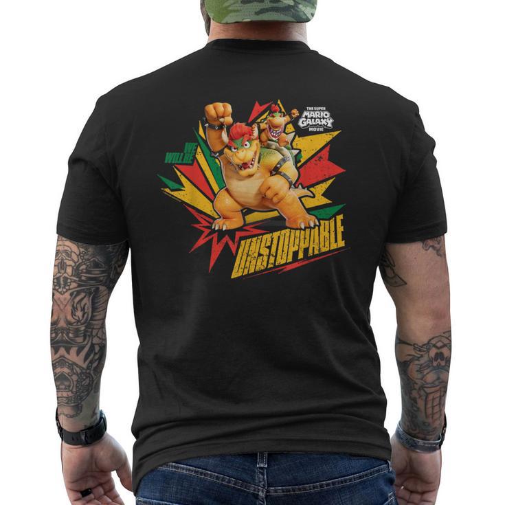 ザ・スーパーマリオギャラクシー・ムービー Bowser Unstoppable メンズTシャツ バックプリント
