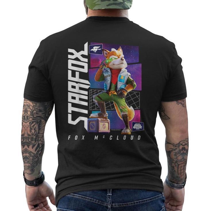 ザ・スーパーマリオギャラクシー・ムービー Fox Mccloud Hero Pose メンズTシャツ バックプリント