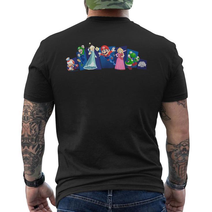 ザ・スーパーマリオギャラクシー・ムービー Heroes In Action メンズTシャツ バックプリント