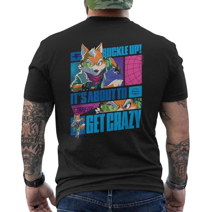 ザ・スーパーマリオギャラクシー・ムービーtarfox Buckle Up Action メンズTシャツ バックプリント