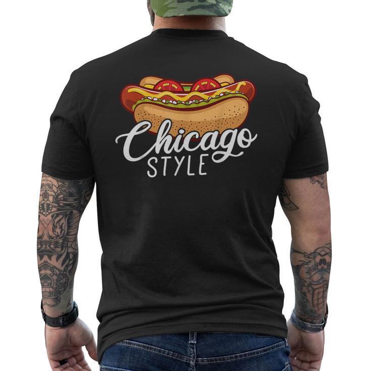 シカゴスタイル ホットドッグギフト ホットドッグ メンズTシャツ バックプリント