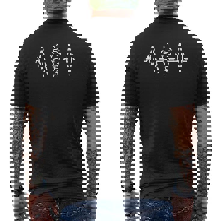 シャワルマ・ハートビート・プラス、ドナー・ケバブ、シャワルマ・ラップ・ラヴァーズ メンズTシャツ バックプリント