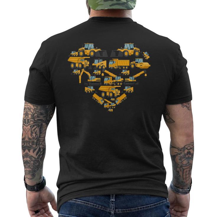 ショベルオペレーター 重機 Heo メンズTシャツ バックプリント