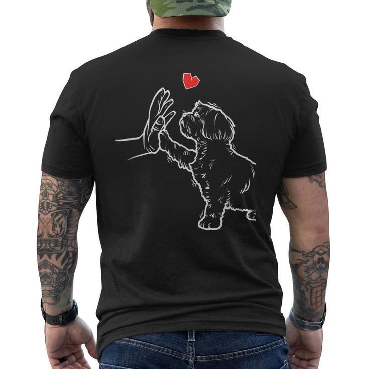 シーズー犬の愛かわいいシーズー メンズTシャツ バックプリント