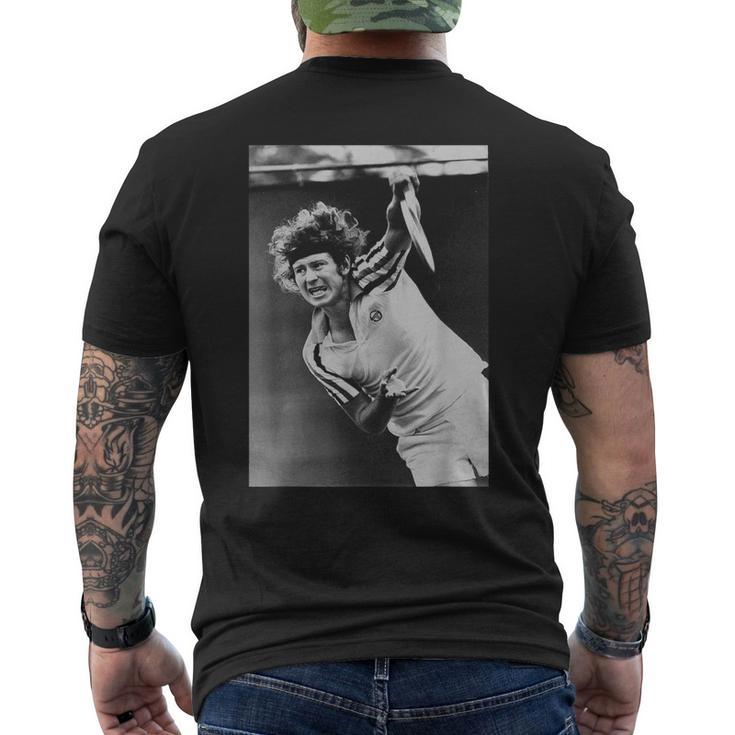 ジョン・マッケンロー テニス 全仏オープン 1980年ウィンブルドン メンズTシャツ バックプリント