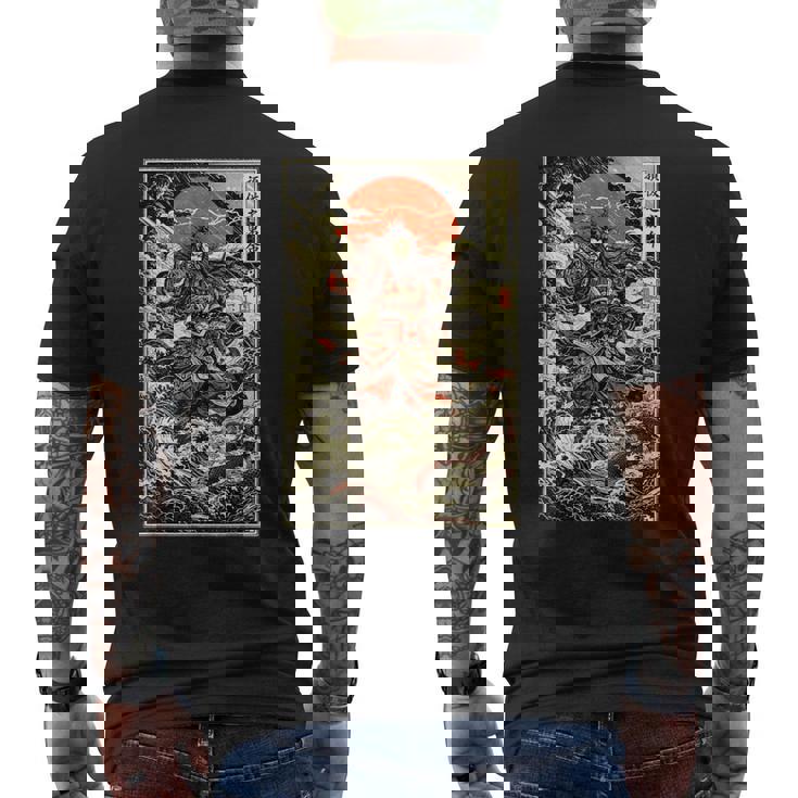 スサノオ 日本神話 女神 浮世絵 神道 メンズTシャツ バックプリント