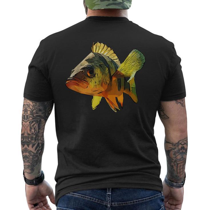 スズキ魚グラフィック デザイン海海洋動物 メンズTシャツ バックプリント