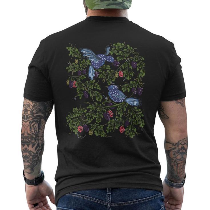 スターリング鳥・ベリー おもしろヴィンテージウクライナ風ヴィシバンカ メンズTシャツ バックプリント