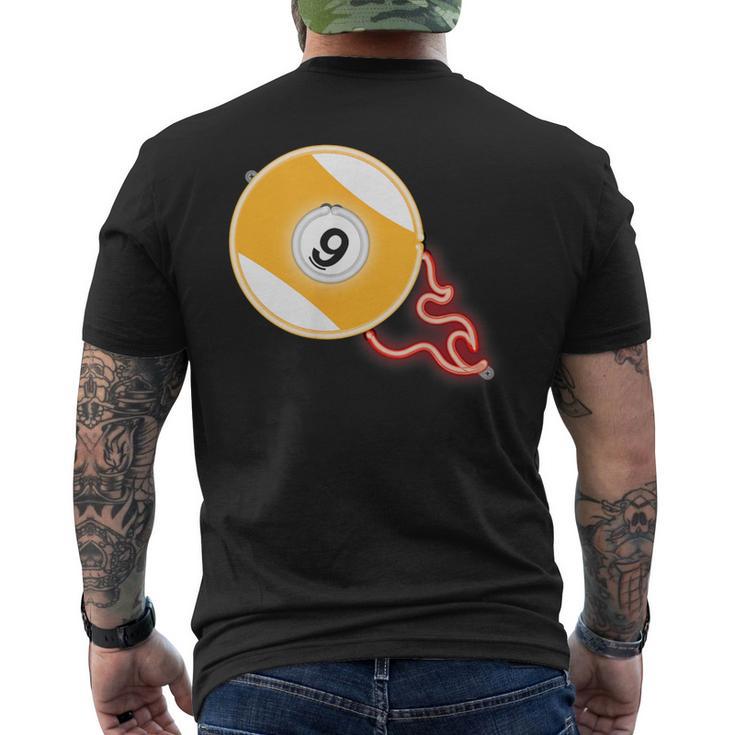スヌーカー ビリヤードボール No9 プールプレーヤー メンズTシャツ バックプリント