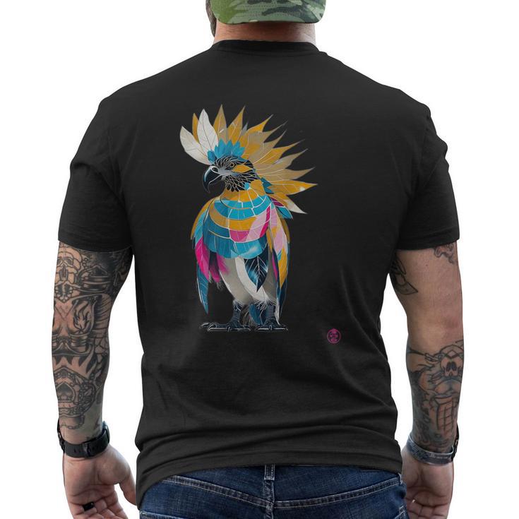 スピリットガイド 部族の鳥 メンズTシャツ バックプリント