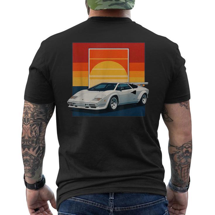 スポーツカー カウンタック イタリア ファスト クラシック スー メンズTシャツ バックプリント