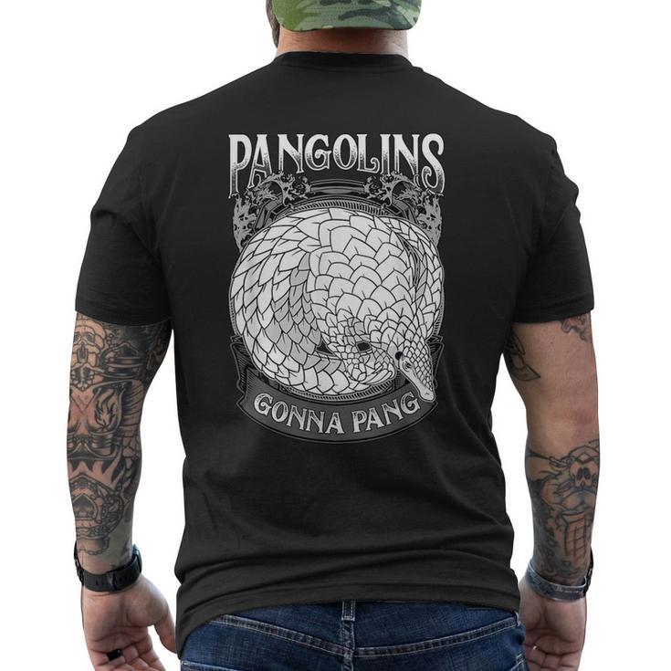 センザンコウ パンゴナ パン面白い パンゴリン アニマルを救います メンズTシャツ バックプリント