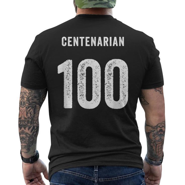 センテナリアン 100周年記念素晴らしい 100歳の誕生日おめでとう メンズTシャツ バックプリント