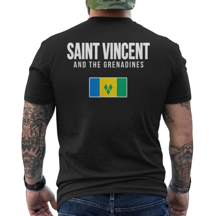 セントビンセントおよびグレナディーン諸島国旗セントビンシー メンズTシャツ バックプリント