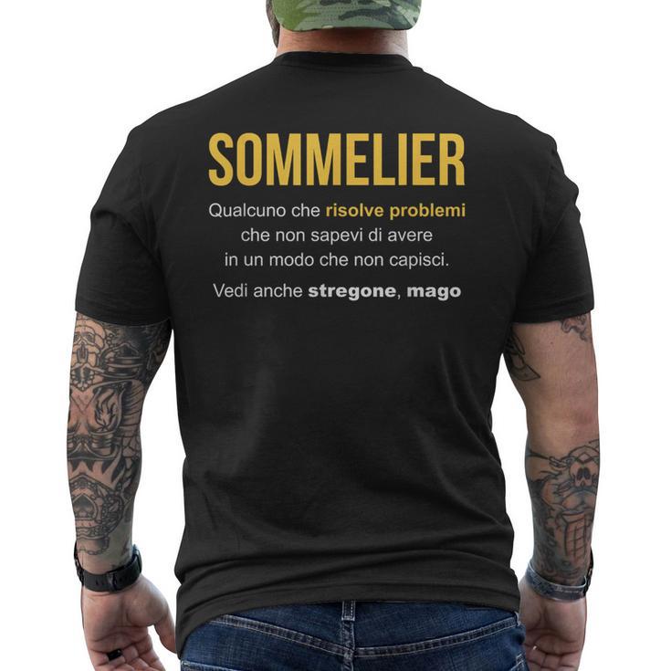 ソムリエ定義 メンズTシャツ バックプリント