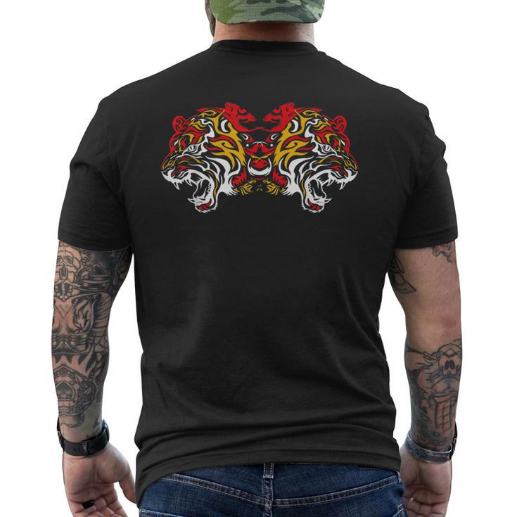 タイガータトゥー ムエタイ メンズTシャツ バックプリント