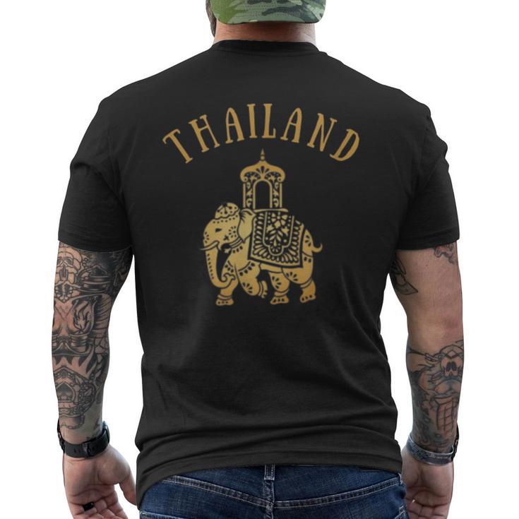 タイ旅行象のお土産。 メンズTシャツ バックプリント