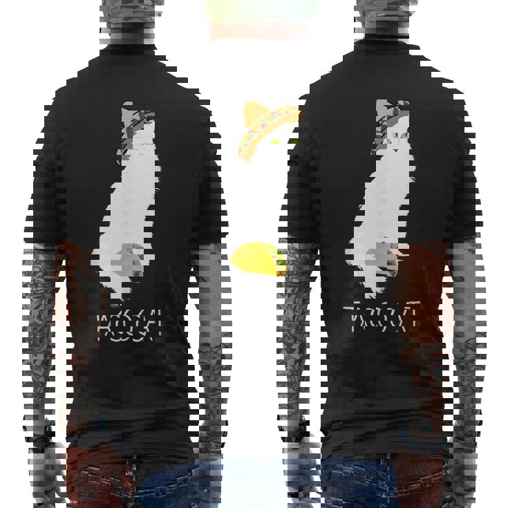 タコキャット-楽しい猫の回文 メンズTシャツ バックプリント