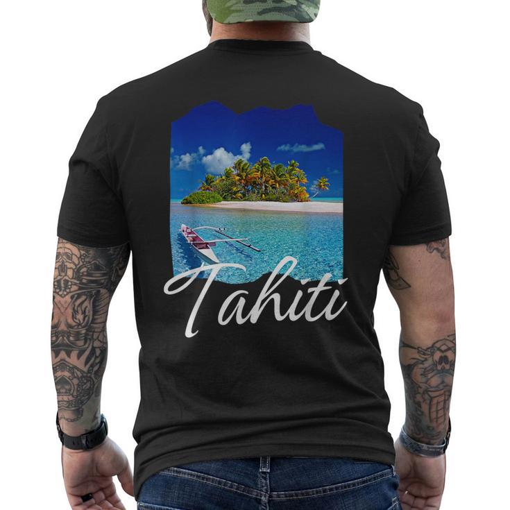 タヒチ フランス領ポリネシア タヒチ メンズTシャツ バックプリント