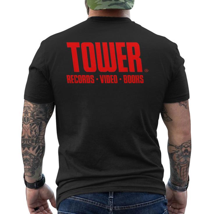 タワーレコード レトロ ヴィンテージ 音楽 ハリウッド メンズTシャツ バックプリント