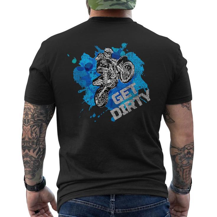 ダーティオフロードバイクダートバイクオートバイマッドスポーツを入手 メンズTシャツ バックプリント