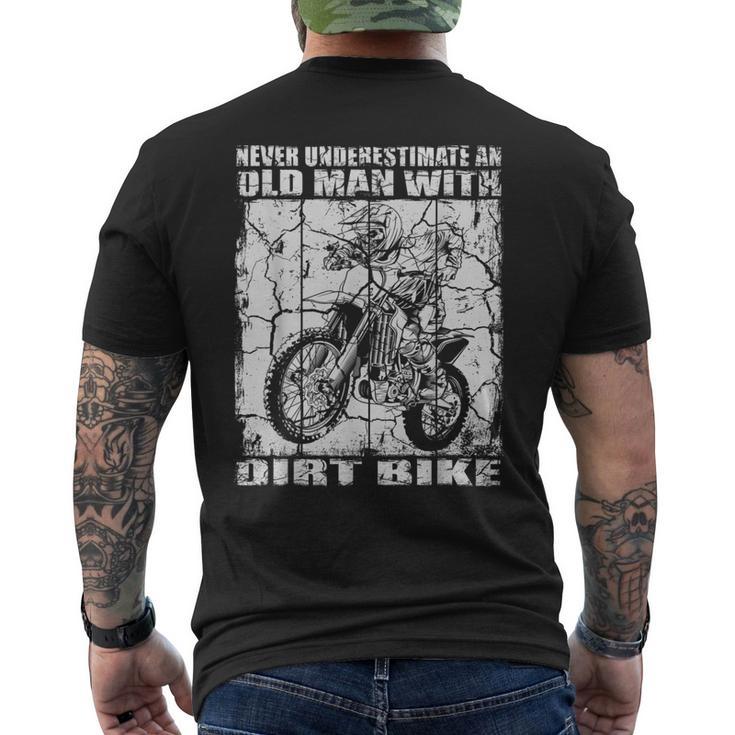 ダートバイクオールドマン メンズTシャツ バックプリント