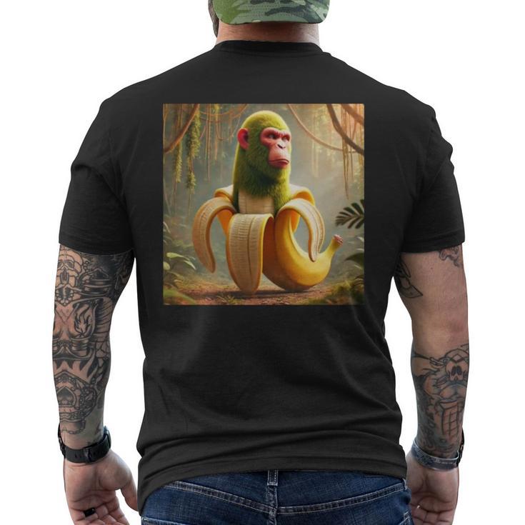 チンパンジーニ バナニーニ 長袖tシャツ メンズTシャツ バックプリント