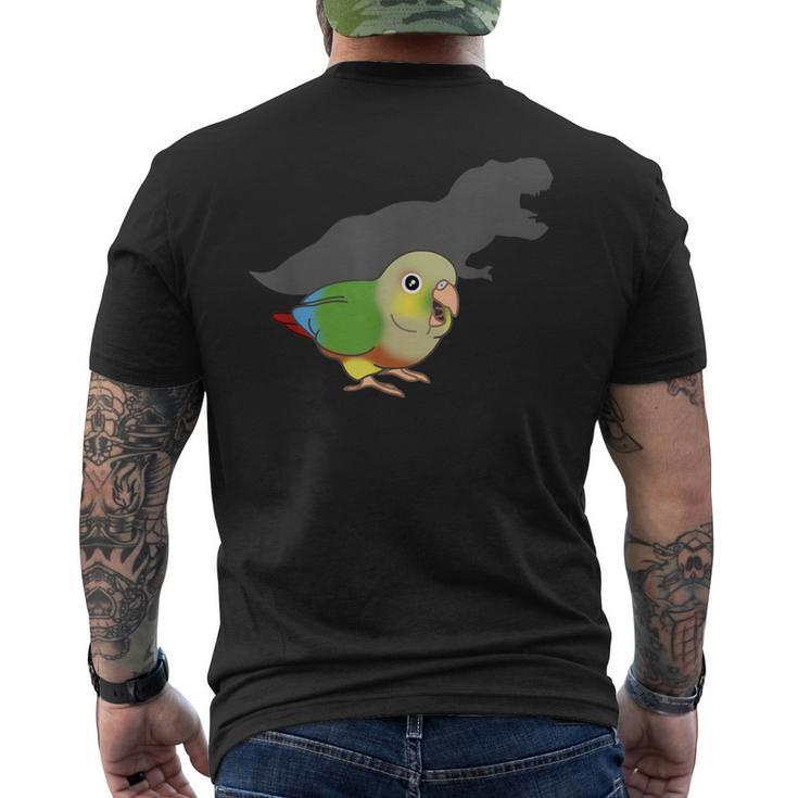 ティーレックス コニュア シャドウオウム パイナップル コニュア ペット 鳥 恋人 メンズTシャツ バックプリント