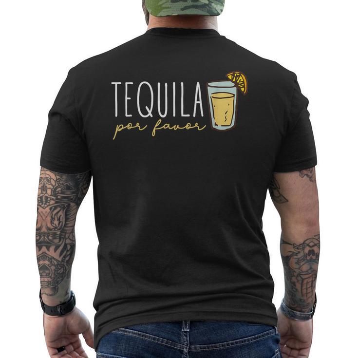 テキーラpor Favorメキシコテキーラスペイン語テキーラください メンズTシャツ バックプリント