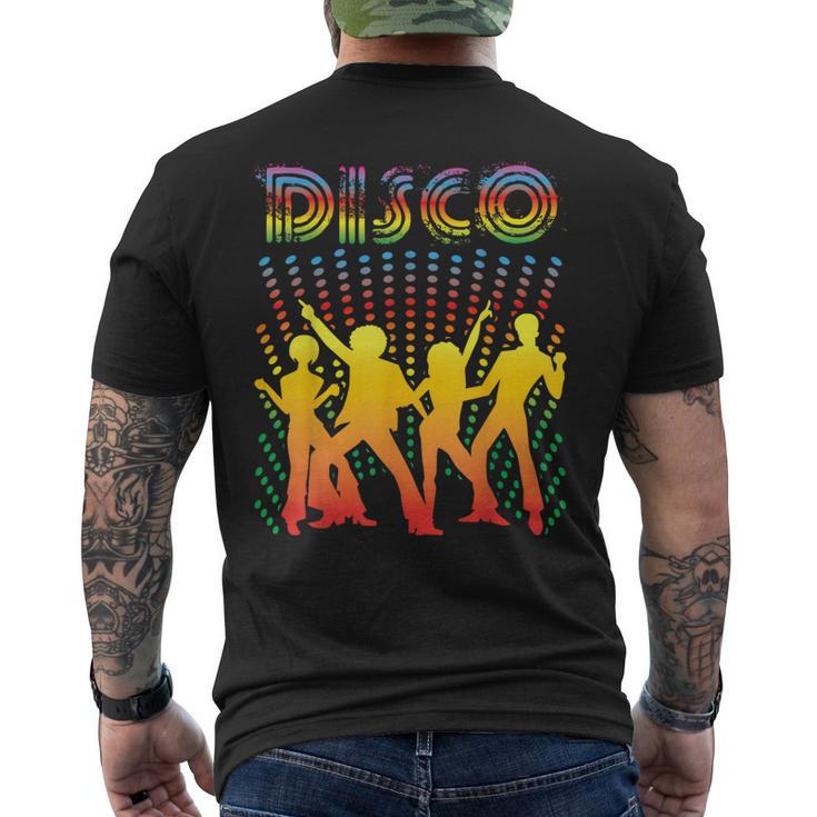 ディスコtシャツ ヴィンテージスタイルダンシングレトロディスコシャツ メンズTシャツ バックプリント
