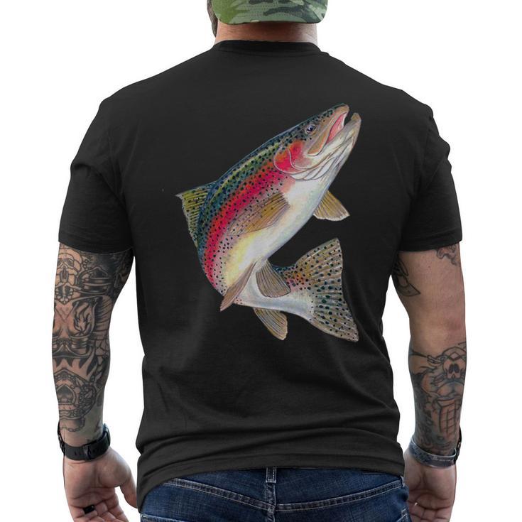 トラウトフィッシングギフトセーター フィッシャーマン ニジマス メンズTシャツ バックプリント