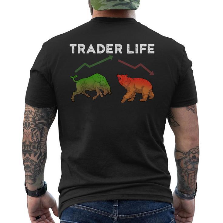 トレーダーtシャツストックtシャツデイトレードシャツマーケット外国為替 メンズTシャツ バックプリント