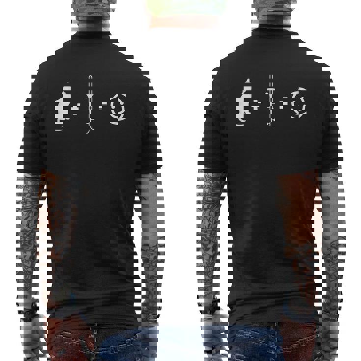 トロンボニストギフト猫とトロンボーンが大好き メンズTシャツ バックプリント