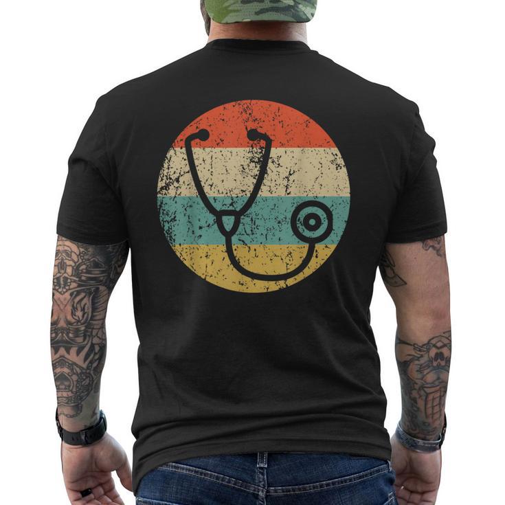 ドクター・ナースヴィンテージレトロ聴診器 メンズTシャツ バックプリント