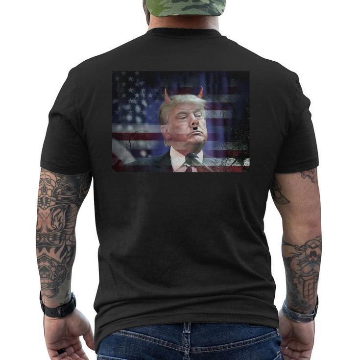 ドナルド・トランプ ブタ 動物 面白い メンズTシャツ バックプリント